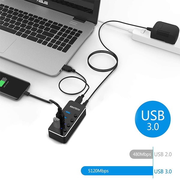 هاب 4 پورت آرشتک USB 3.0
