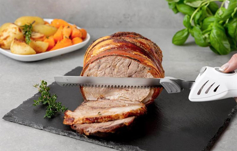 برش های عالی و راحت گوشت با چاقو برقی تاور