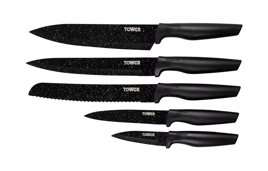 5 سایز متفاوت ست چاقوی 5 پارچه تاور